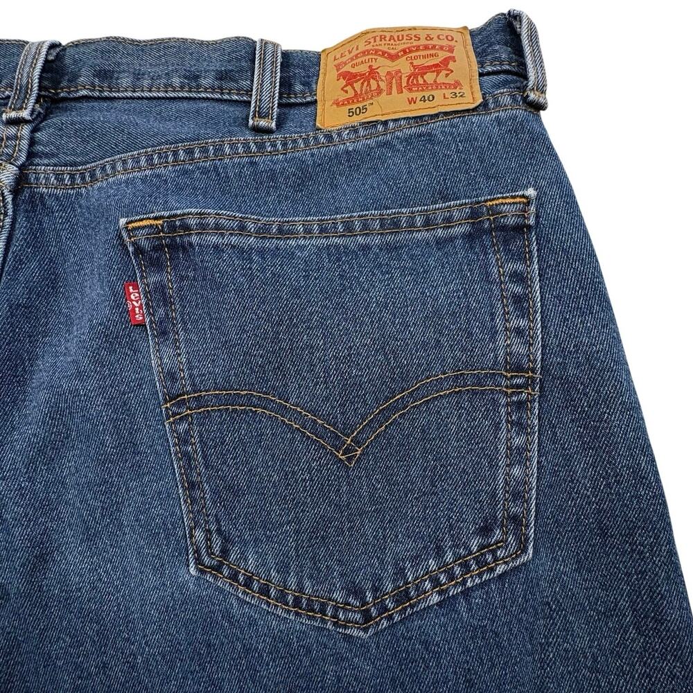 Levi's 505 Jeans Men's 40x32 Blue Medium Wash Denim